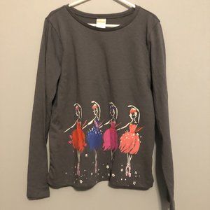 Gymboree 2018 OUTLET M 7-8 Grey Dancer long sleeve